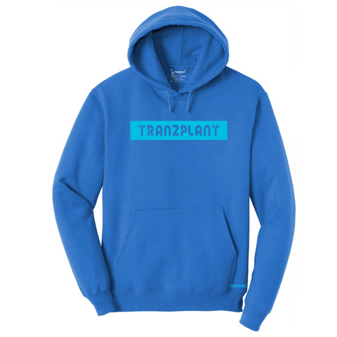 BLUE ICE HOODED PULLOVER - Tranzplant Clothing Co