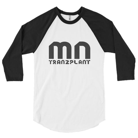 BLACK\WHITE MNT 3/4 SLEEVE RAGLAN SHIRT - Tranzplant Clothing Co